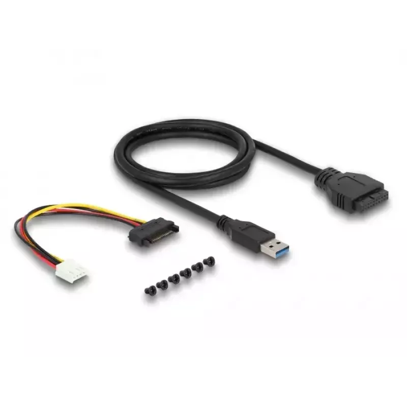DeLOCK vidinis 3,5 colio USB 3.2 Gen 1 4 prievadų šakotuvas, juodas