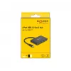 DeLOCK 64129 USB 3.2 Gen 2 Type-C centrinis įrenginys 5000 Mbit/s juodas