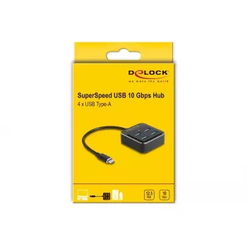 DeLOCK USB 3.2 Gen 2 USB Type-C centras 4 x USB Type-A 10 Gbps