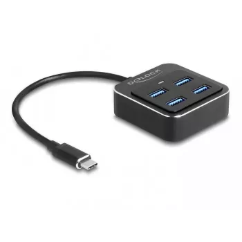 DeLOCK USB 3.2 Gen 2 USB Type-C centras 4 x USB Type-A 10 Gbps
