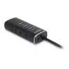 DeLOCK 3 prievadų USB 3.2 Gen 1 šakotuvas su SD/Micro SD kortelių skaitytuvu, 60 cm USB-C kabeliu, 10 Gbps