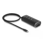 DeLOCK 3 prievadų USB 3.2 Gen 1 šakotuvas su SD/Micro SD kortelių skaitytuvu, 60 cm USB-C kabeliu, 10 Gbps