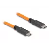 DeLOCK USB laidas USB Type-C kištukas į USB Type-C kištuką 1 m 5 Gbps Oranžinis