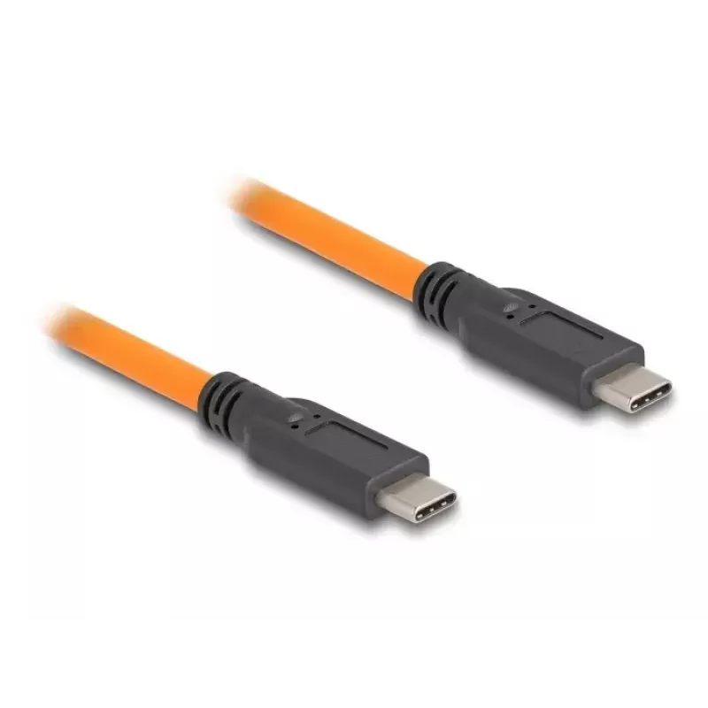 DeLOCK USB laidas USB Type-C kištukas į USB Type-C kištuką 1 m 5 Gbps Oranžinis
