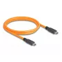DeLOCK USB laidas USB Type-C kištukas į USB Type-C kištuką 1 m 5 Gbps Oranžinis
