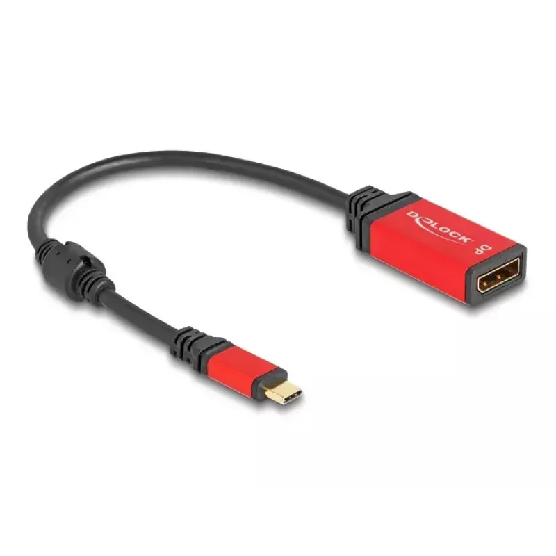 DeLOCK USB Type-C į DisplayPort adapteris 8K 30 Hz HDR raudonas
