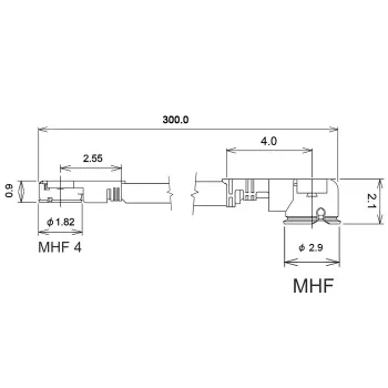 Koaksialinis kabelis DeLOCK 89649 0,3 m MHF I-PEX – MHF IV HSC MXHP32