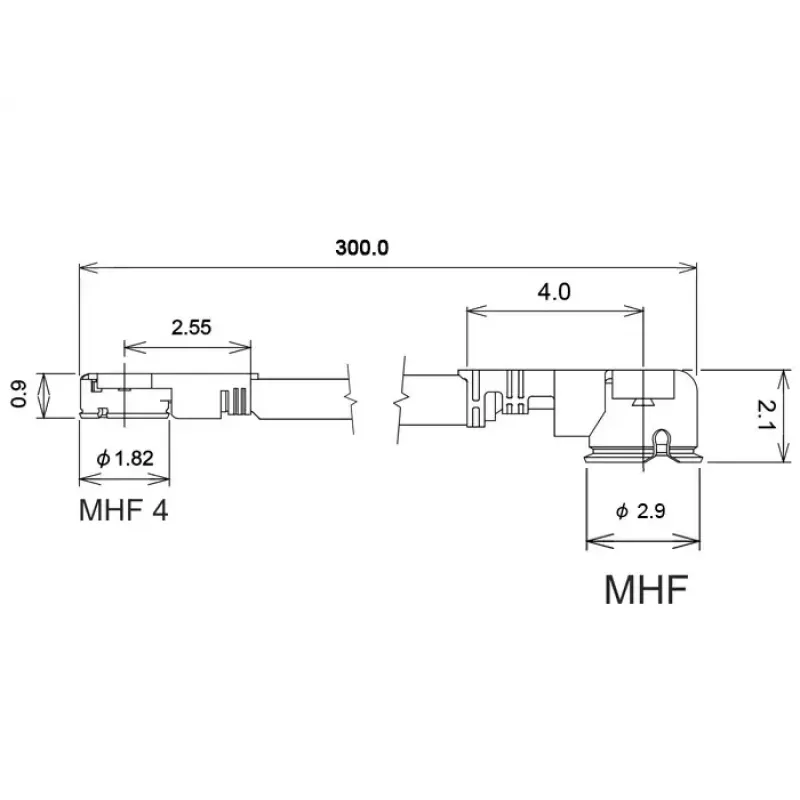Koaksialinis kabelis DeLOCK 89649 0,3 m MHF I-PEX – MHF IV HSC MXHP32