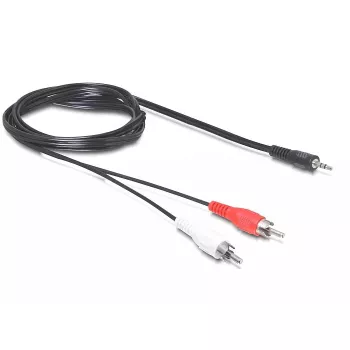 Garso kabelis DeLOCK 84277 10 m 3,5 mm – 2 x RCA juodas
