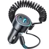 Automobilinis kroviklis Joyroom JR-CL07 3-in-1 60W su įmontuotu USB-C laidu 1,6 m, juodas
