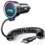Automobilinis kroviklis Joyroom JR-CL07 3-in-1 60W su įmontuotu USB-C laidu 1,6 m, juodas