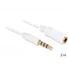 Garso ilginimo laidas DeLOCK 3.5 mm 2 m baltas