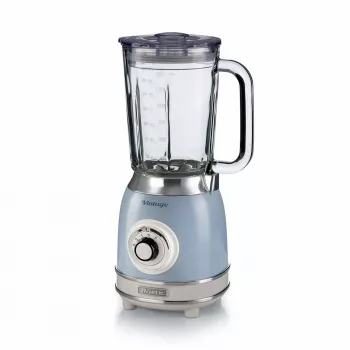 Ariete 583, Vintage Blenderis su 1,5 litro stikline taure, 4 nerūdijančio plieno peiliais, 4 greičiais + impulsas, 1000 W, mėlynas