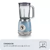 Ariete 583, Vintage Blenderis su 1,5 litro stikline taure, 4 nerūdijančio plieno peiliais, 4 greičiais + impulsas, 1000 W, mėlynas