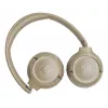Ausinės JBL Tune 680NC, laidinės ir belaidės (Bluetooth, USB-C), ant ausų, lankeliu, smėlio spalvos, 20–20000 Hz, 161 g