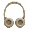 Ausinės JBL Tune 680NC, laidinės ir belaidės (Bluetooth, USB-C), ant ausų, lankeliu, smėlio spalvos, 20–20000 Hz, 161 g
