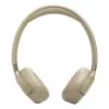 Ausinės JBL Tune 680NC, laidinės ir belaidės (Bluetooth, USB-C), ant ausų, lankeliu, smėlio spalvos, 20–20000 Hz, 161 g