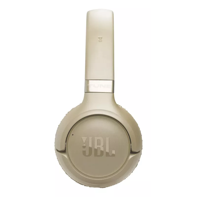 Ausinės JBL Tune 680NC, laidinės ir belaidės (Bluetooth, USB-C), ant ausų, lankeliu, smėlio spalvos, 20–20000 Hz, 161 g
