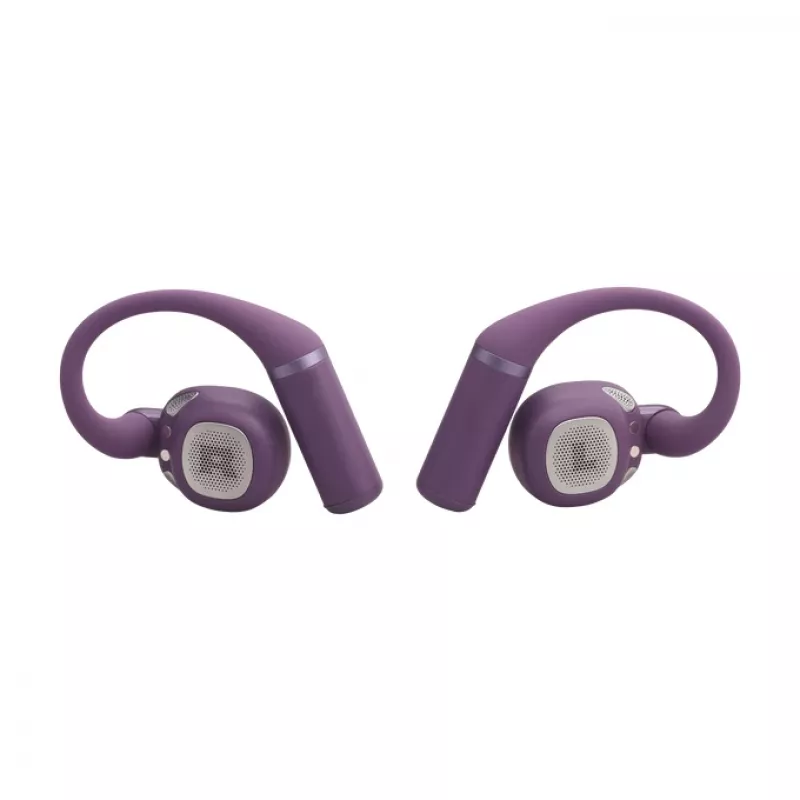 Ausinės JBL Sense Pro TWS „Bluetooth“ su kabliuku, intraauralinės, 20–40000 Hz, USB-C įkrovimo stovas, violetinės