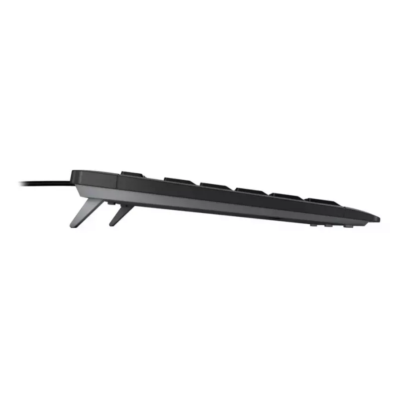 CHERRY STREAM klaviatūra biurui/Namams USB QWERTY portugališka Juoda Pilka Pilno dydžio 115 klavišų