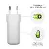 Sieninis USB-C įkroviklis 45 W d bramante re-charge Pro — patalpų, 110–240 V, baltas