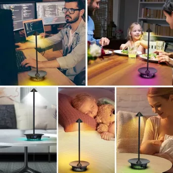Techly I-LAMP-TABLE3 stalinė lempa SMD LED modulis 1 W juoda