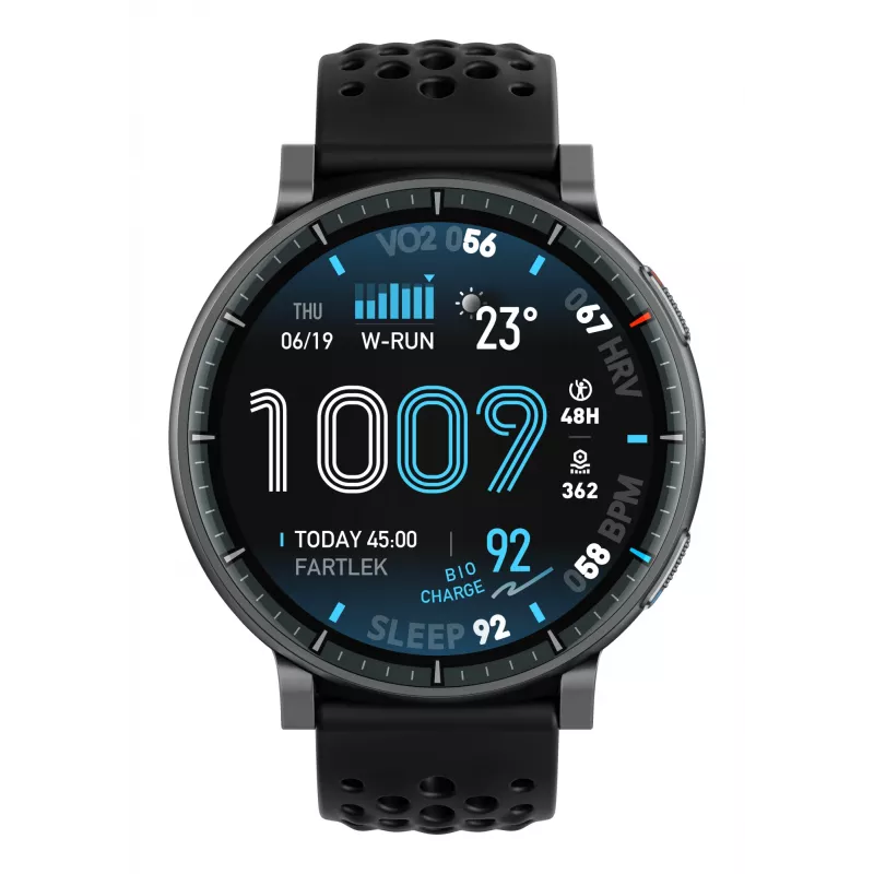 Išmanusis laikrodis Amazfit Active Max apvalus AMOLED 1,5 colio 480×480 lietimui 64MB RAM 4GB 658mAh Juodas