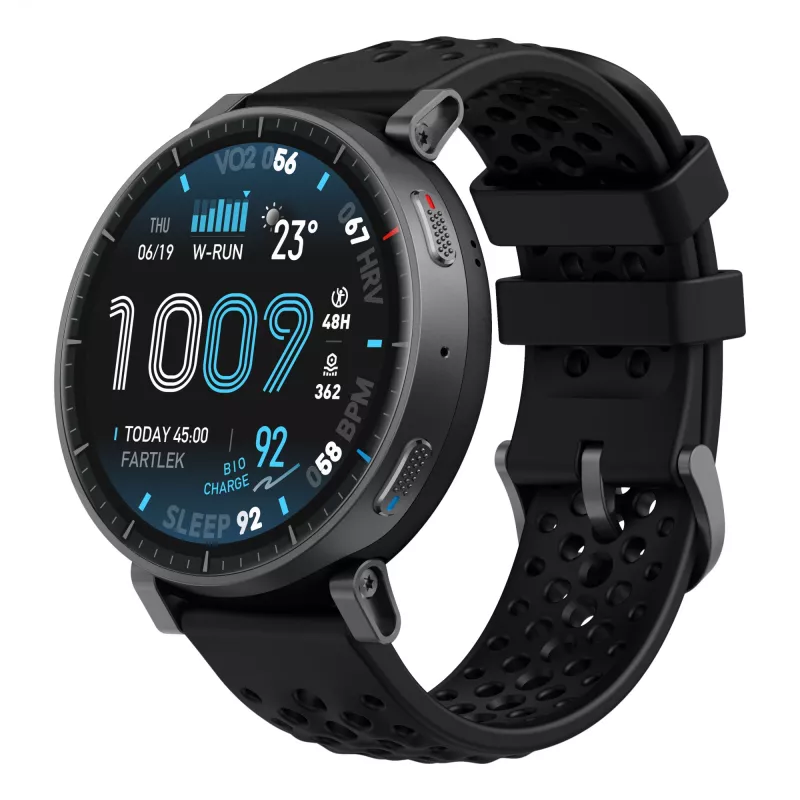 Išmanusis laikrodis Amazfit Active Max apvalus AMOLED 1,5 colio 480×480 lietimui 64MB RAM 4GB 658mAh Juodas