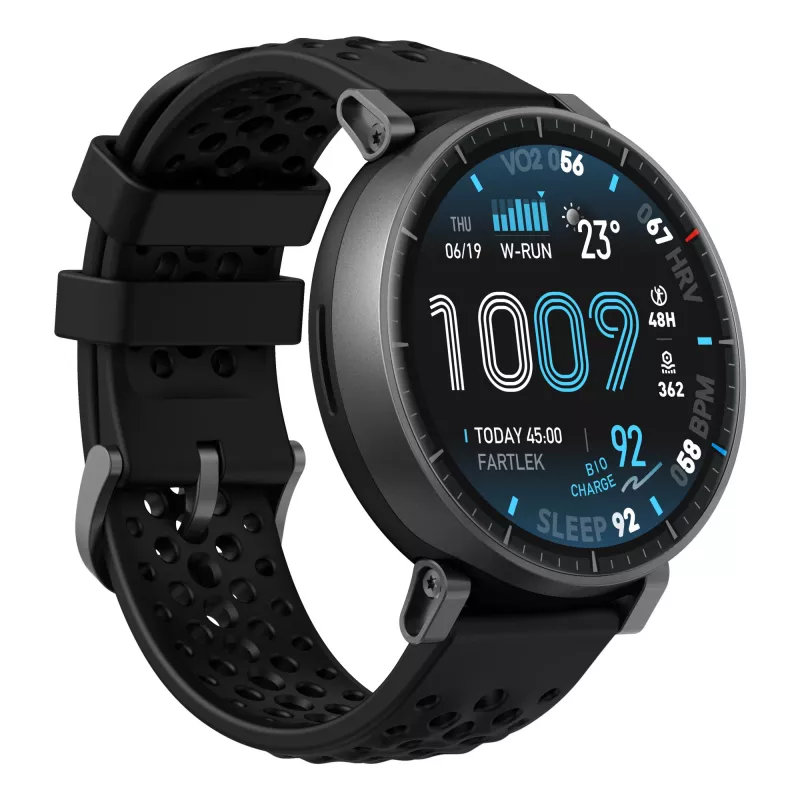 Išmanusis laikrodis Amazfit Active Max apvalus AMOLED 1,5 colio 480×480 lietimui 64MB RAM 4GB 658mAh Juodas
