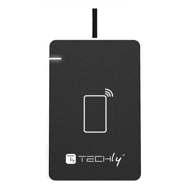 Techly I-CARD CAM-CIE bekontaktis RFID kortelių skaitytuvas USB, juodas, sidabrinis