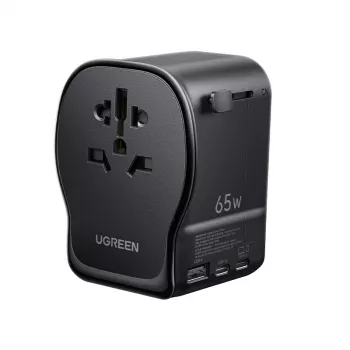 UGREEN 55001 AC kroviklis patalpoms 2× USB-C, 100–240V, greitas įkrovimas, juoda/pilka