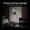 UGREEN S550 65W universalus kelioninis adapteris, 2x USB-C + USB-A, 55001
