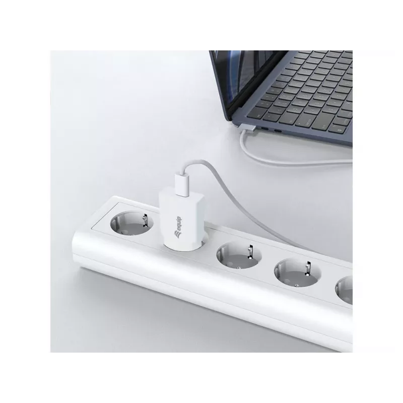 Sieninis įkroviklis Equip 1-Port 20W GaN USB-C PD — baltas