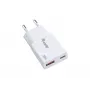 EQUIP 2-Port 20W GaN Slim USB PD Įkroviklis – USB-C x1, USB-A x1, Įvadas 100–240V, Maks. Išvestis 12V, Baltas