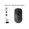 EQUIP Ambidextrous 6-Button Dual Mode Wireless Mouse, optinė 1600 DPI, RF + Bluetooth, juoda