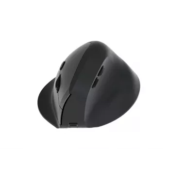 EQUIP ergonominė vertikali belaidė pelė dešinei rankai, 1600 DPI, RF Wireless + Bluetooth, įkraunama, 6 mygtukai, juoda