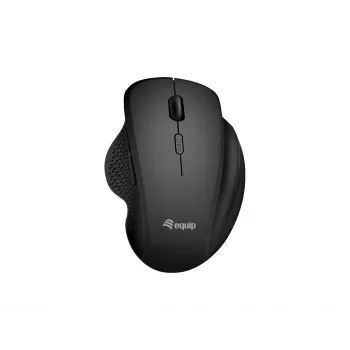 EQUIP 6 mygtukų dviejų režimų įkraunama belaidė pelė – dešinei rankai, optinė 1600 DPI, RF belaidis + Bluetooth, juoda