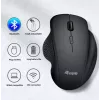 EQUIP 6 mygtukų dviejų režimų įkraunama belaidė pelė – dešinei rankai, optinė 1600 DPI, RF belaidis + Bluetooth, juoda