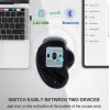 EQUIP 6 mygtukų dviejų režimų įkraunama belaidė pelė – dešinei rankai, optinė 1600 DPI, RF belaidis + Bluetooth, juoda