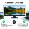 EQUIP 6 mygtukų dviejų režimų įkraunama belaidė pelė – dešinei rankai, optinė 1600 DPI, RF belaidis + Bluetooth, juoda