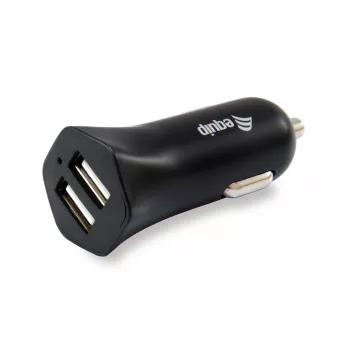 Equip 245510 automobilinis USB įkroviklis su dviem prievadais, juodas
