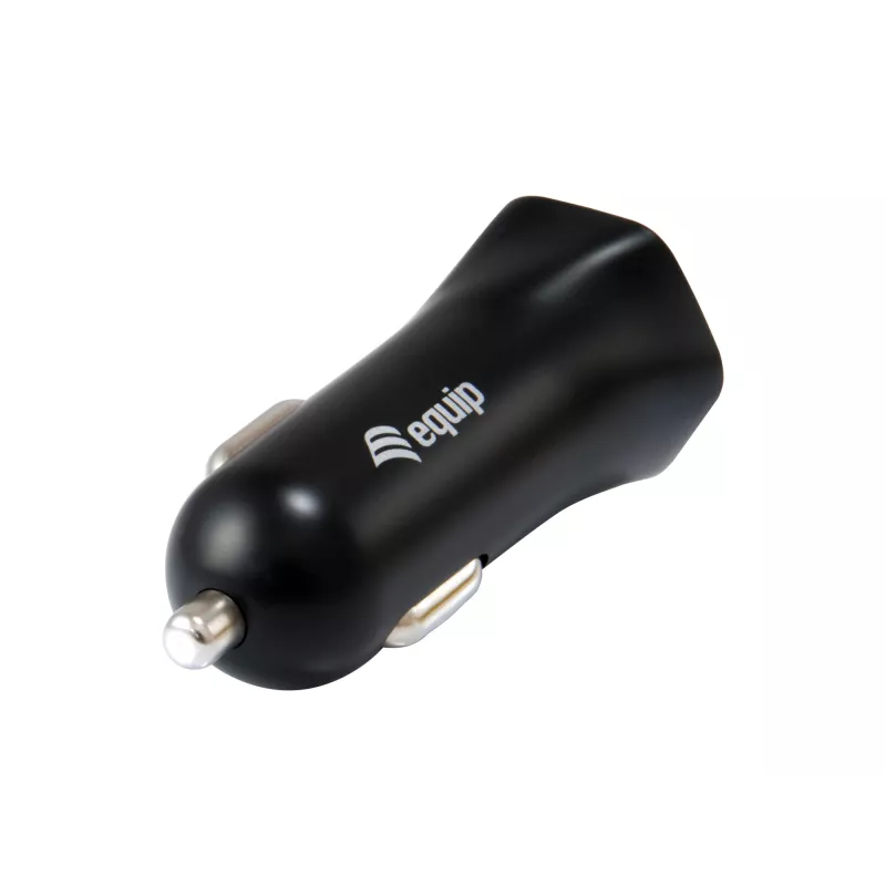 Equip 245510 automobilinis USB įkroviklis su dviem prievadais, juodas