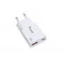 EQUIP 2-Port 30W GaN Slim USB PD įkroviklis – USB‑C x1, USB‑A x1, 100–240V, maks. 20V, baltas