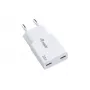 EQUIP 2 jungčių 30W GaN Slim USB-C PD įkroviklis — 2 USB-C prievadai, 100–240 V įėjimas, maks. 20 V išėjimas, baltas