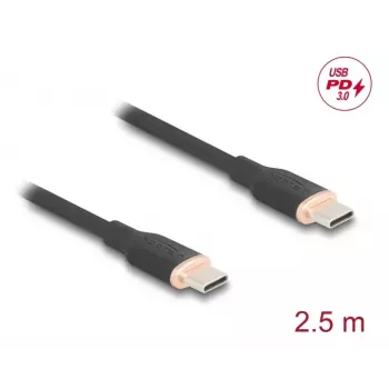 USB C laidas DeLOCK 81239 2,5 m USB C juodas USB 2.0 0,48 Gbit/s