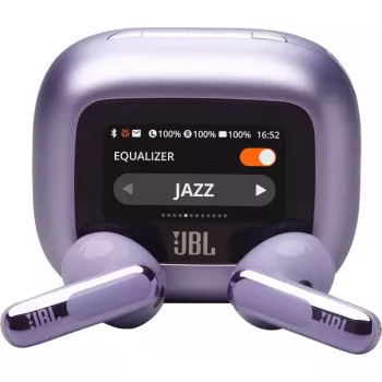 JBL Live Flex 3 belaidės ausinės į ausis, skambučiams/muzikai/sportui/kasdienai, violetinė