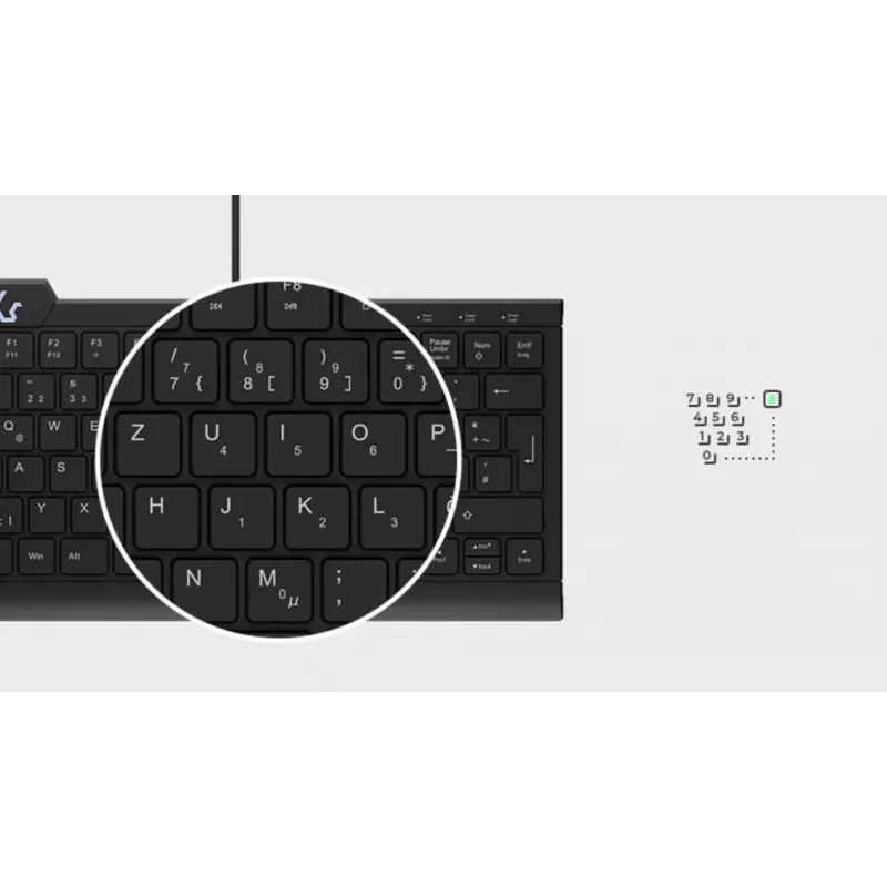 KeySonic KSK-5010ELC (DE) klaviatūra USB QWERTZ juoda