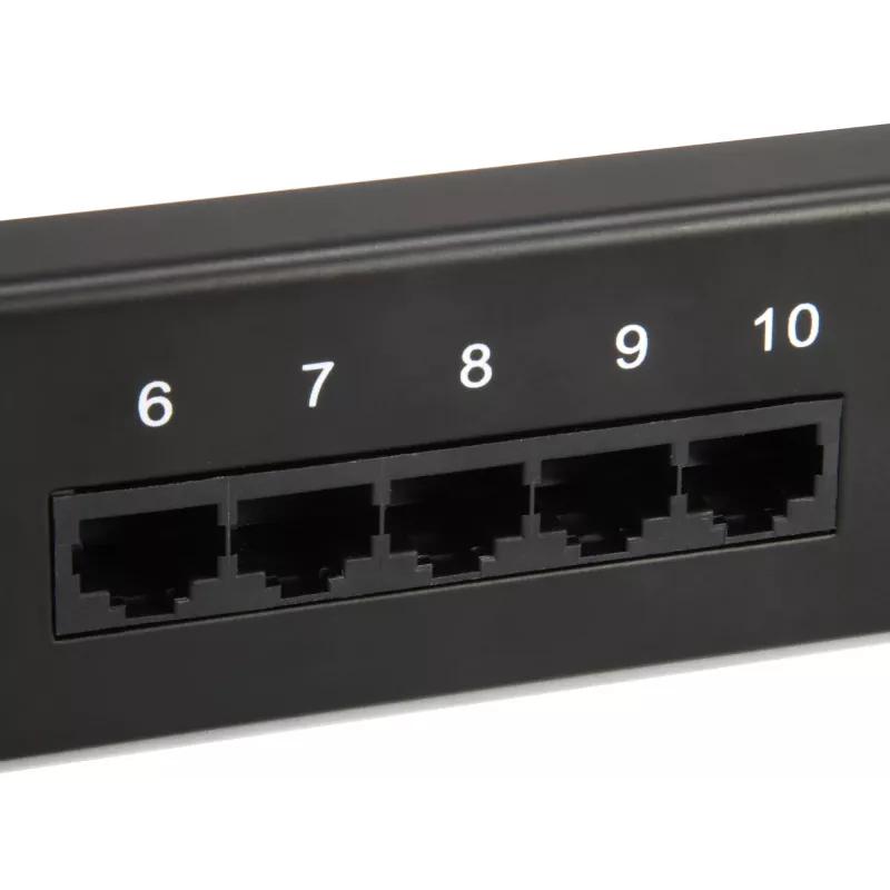 Equip 25 prievadų Cat.3 RJ45 ISDN skirstymo skydelis, juodas