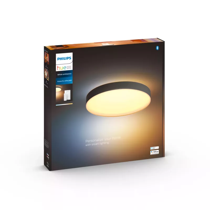 Protingi lubiniai šviestuvai Philips Hue White Ambience Enrave extra large Black