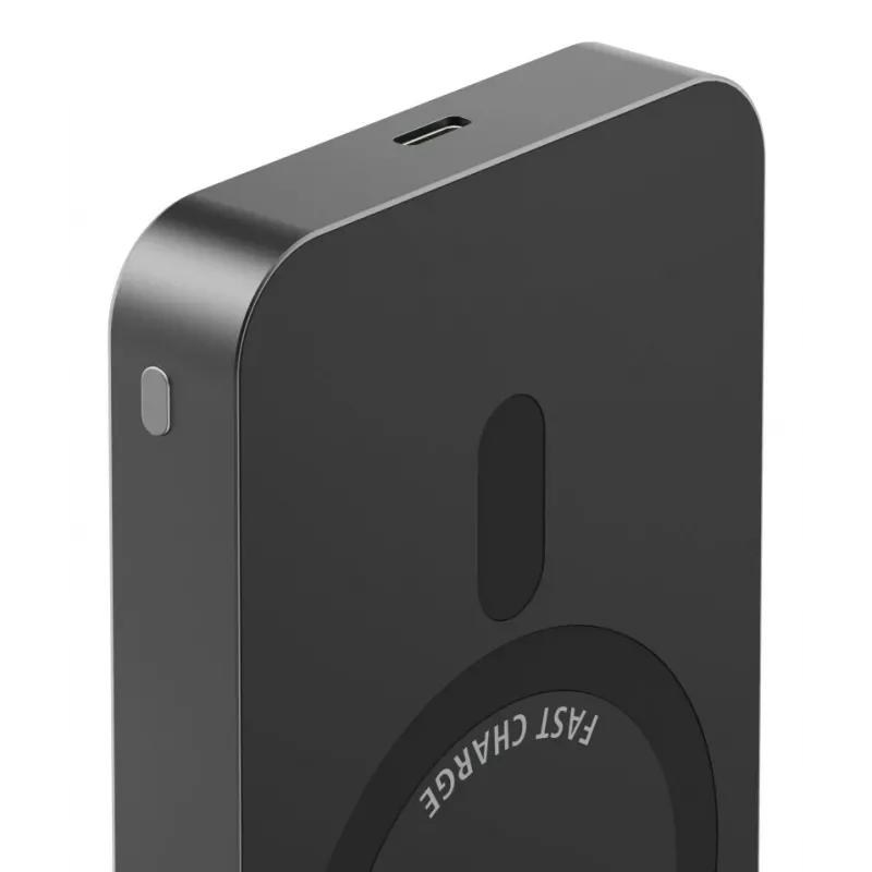 Hama 00201752 Power Bank 10000 mAh su belaidžiu įkrovimu, antracitas